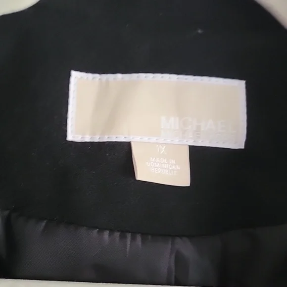 Michael Kors Black Wool Coat NWT 1x - Picture 4 of 11